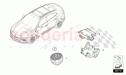 Part Diagram for Lamborghini 4ML907159C