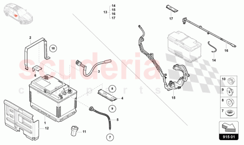 Part Diagram for Lamborghini 8X0972501