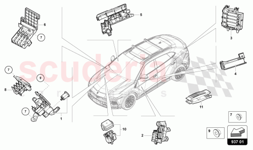 Part Diagram for Lamborghini 4M0941824AJ