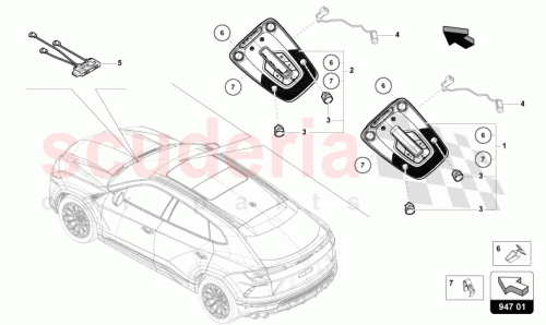 Part Diagram for Lamborghini 4ML947135SQ2