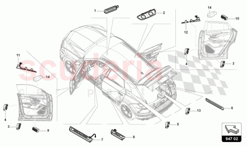 Part Diagram for Lamborghini 4ML947418J