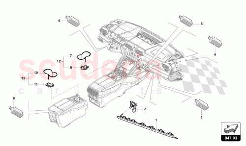 Part Diagram for Lamborghini 4ML947113A