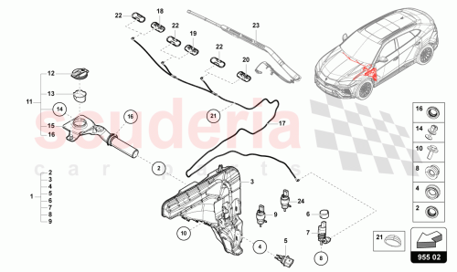 Part Diagram for Lamborghini 4M8955933C