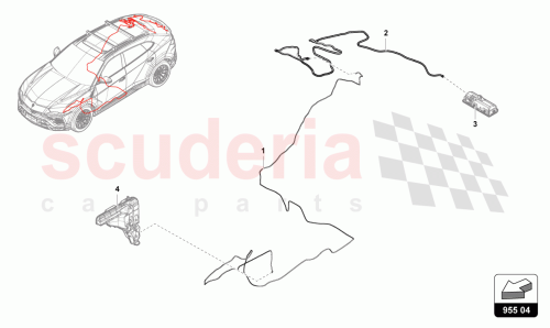 Part Diagram for Lamborghini 4ML955960A
