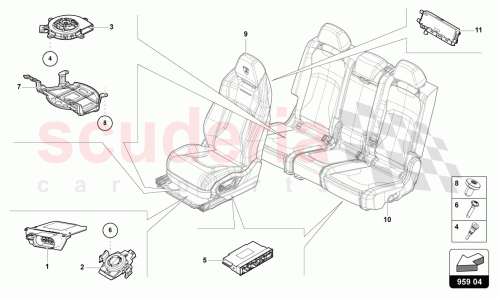 Part Diagram for Lamborghini 4M0907182A