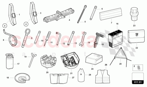 Part Diagram for Lamborghini 4ML012021N