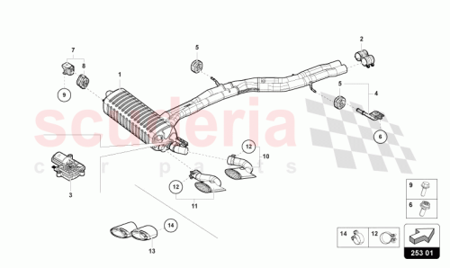 Part Diagram for Lamborghini 4ML253725