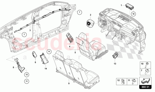 Part Diagram for Lamborghini 4ML880201D7AP