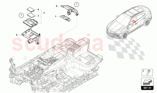 Part Diagram for Lamborghini 4KL907468M
