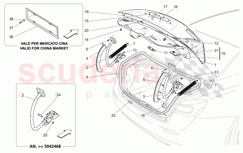 Part Diagram for Maserati 673004651