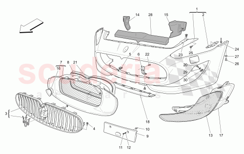 Part Diagram for Maserati 84814500
