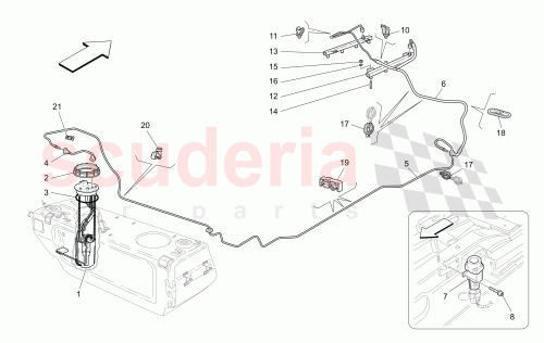 Part Diagram for Maserati 260077