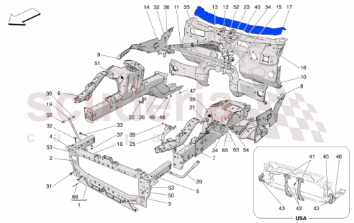 Part Diagram for Maserati 670158372