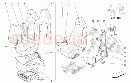Part Diagram for Maserati 67513715