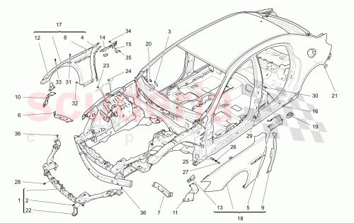 Part Diagram for Maserati 673002041