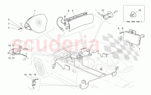 Part Diagram for Maserati 13833011