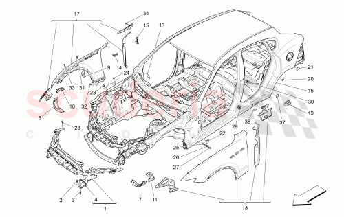 Part Diagram for Maserati 673005579