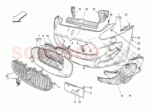 Part Diagram for Maserati 80059700