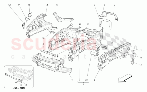Part Diagram for Maserati 67214700