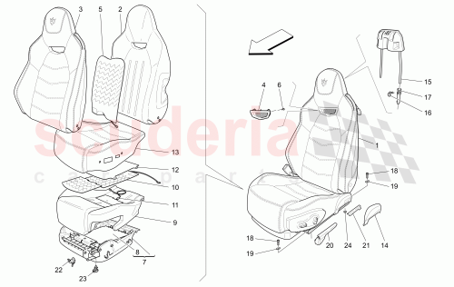 Part Diagram for Maserati 955820807