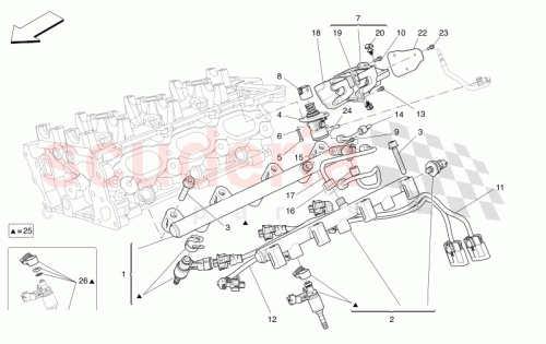 Part Diagram for Maserati 673015589