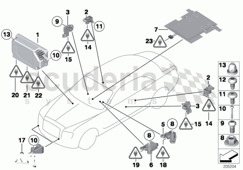 Part Diagram for Rolls Royce 07 14 6985713