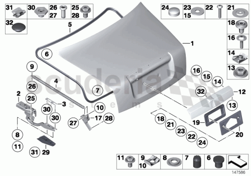 Part Diagram for Rolls Royce 41 62 7194217