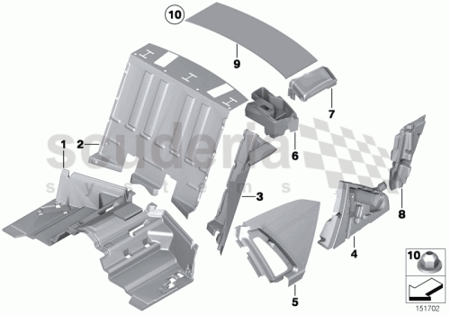 Part Diagram for Rolls Royce 51 48 7041132