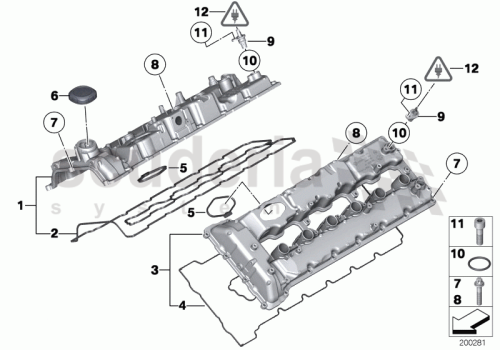 Part Diagram for Rolls Royce 11128621955