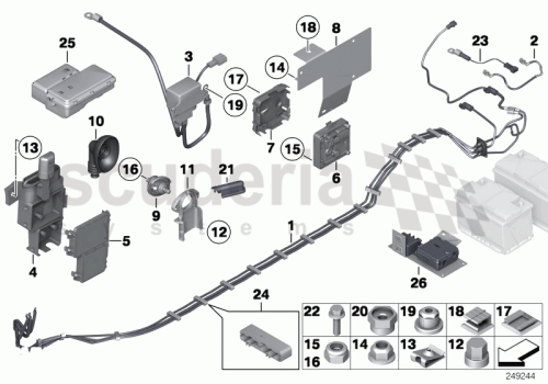 Part Diagram for Rolls Royce 61 12 0422397