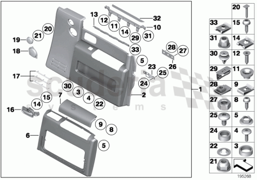 Part Diagram for Rolls Royce 51 45 7125662