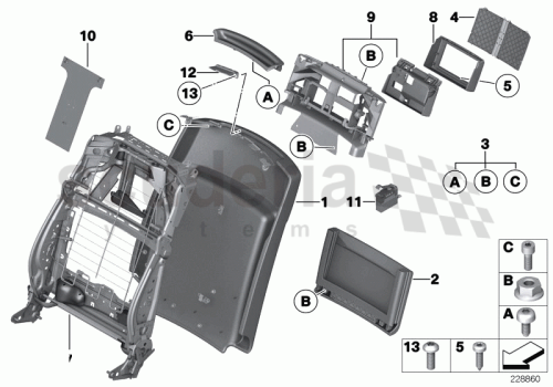 Part Diagram for Rolls Royce 52 10 7123555