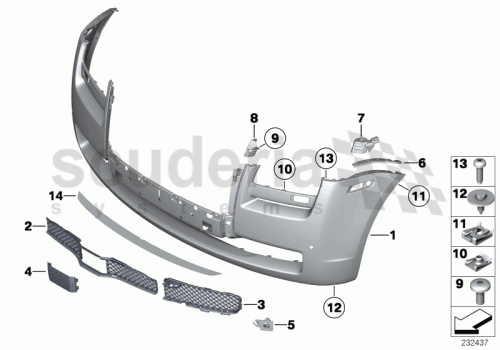 Part Diagram for Rolls Royce 51 11 7238379