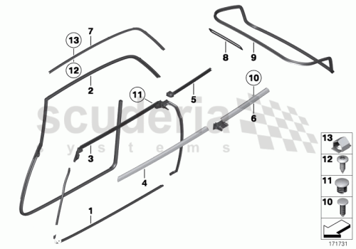 Part Diagram for Rolls Royce 51 76 7208059