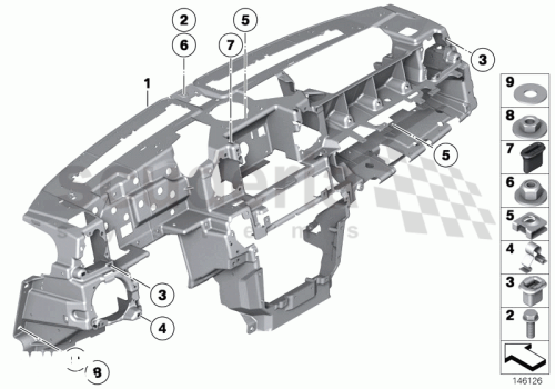 Part Diagram for Rolls Royce 51 45 7064526