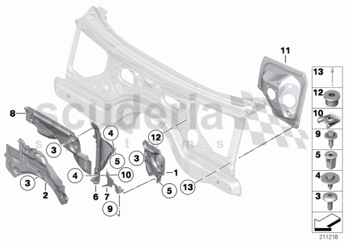 Part Diagram for Rolls Royce 51 71 7221366