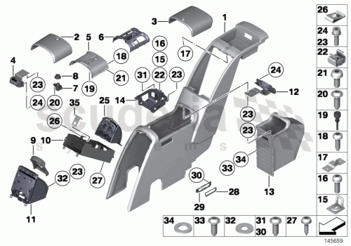 Part Diagram for Rolls Royce 51 16 7072141