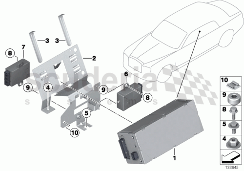 Part Diagram for Rolls Royce 61 35 0393700