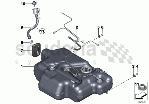 Part Diagram for Rolls Royce 16 11 7178047