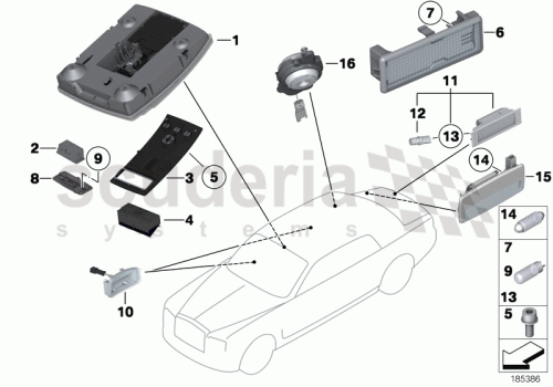 Part Diagram for Rolls Royce 63 31 6966491