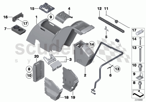 Part Diagram for Rolls Royce 51 16 6982381