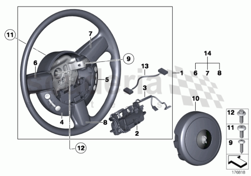 Part Diagram for Rolls Royce 32 34 6764524