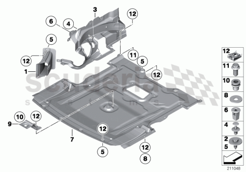 Part Diagram for Rolls Royce 51 75 7201174