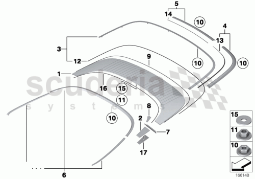 Part Diagram for Rolls Royce 51 17 7203390