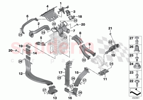 Part Diagram for Rolls Royce 51459389805