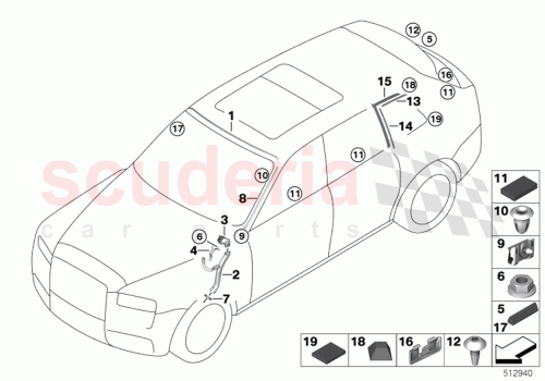 Part Diagram for Rolls Royce 51137449769