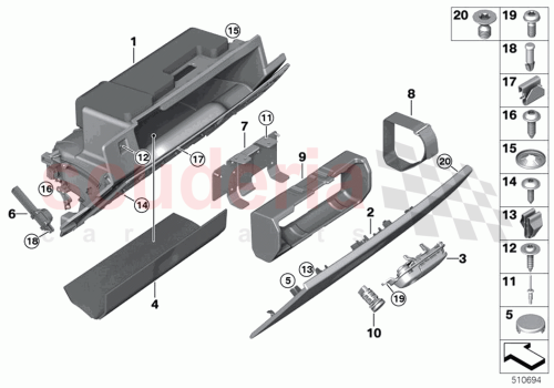 Part Diagram for Rolls Royce 51169389759