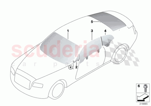 Part Diagram for Rolls Royce 51317312219