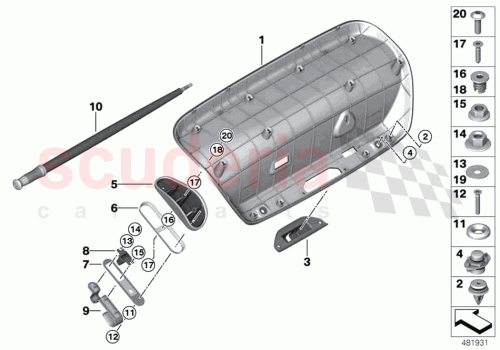 Part Diagram for Rolls Royce 51497400562