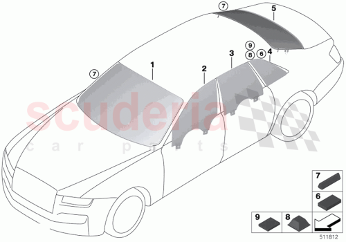 Part Diagram for Rolls Royce 51227493578